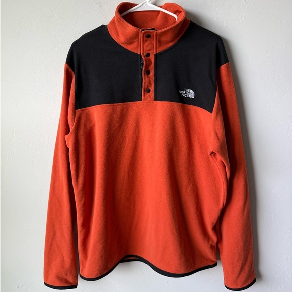 The North Face Black and Orange Fleece Jacket - Picture 1 of 6